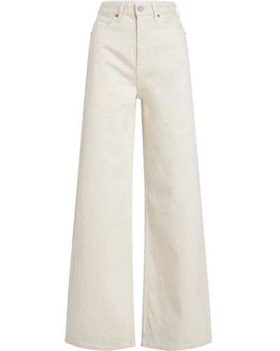 Calvin Klein Pantalones anchos de talle alto - Blanco