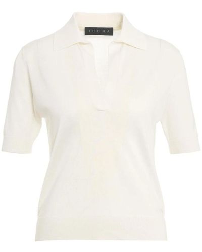 Kaos V-Neck Knitwear - White