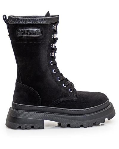 Chiara Ferragni Shoes > boots > lace-up boots - Noir