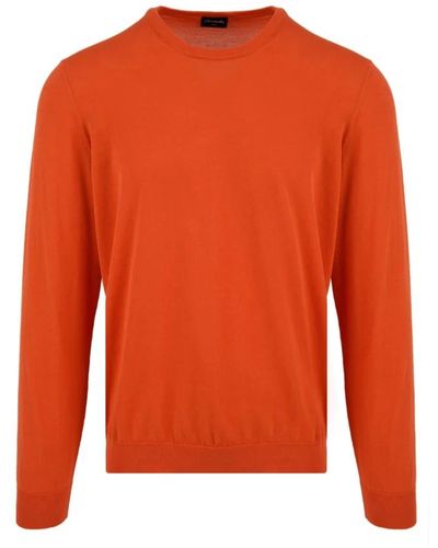 Drumohr Round-Neck Knitwear - Orange