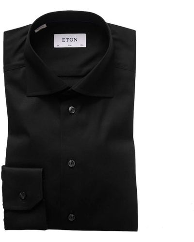 Eton Slim fit hemd - modell 3000 - Schwarz