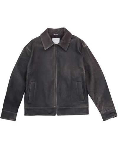 WOOD WOOD Jackets > leather jackets - Gris