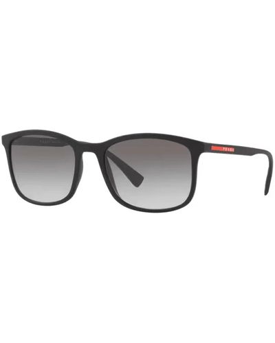 Prada Sportliche rechteckige sonnenbrille - Schwarz