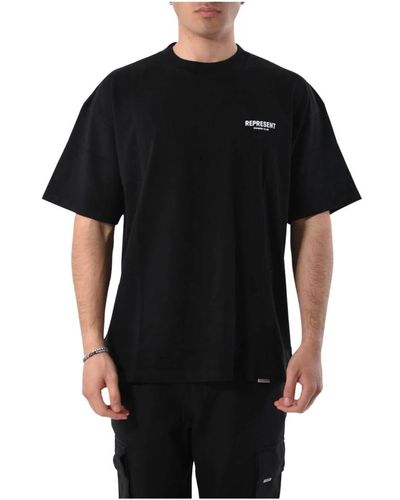 Represent Club t-shirt mit front- und rückendruck - Schwarz