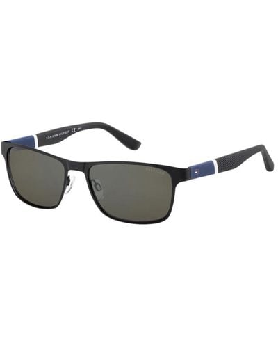 Tommy Hilfiger Stylische sonnenbrille in schwarz/blau und grau