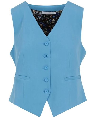 COSTER COPENHAGEN Short tailored vest - Blau