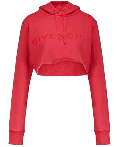 Givenchy Cropped 4g hoodie - Rojo