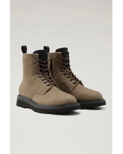Woolrich Shoes > boots > lace-up boots - Marron