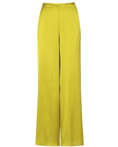 SIMONA CORSELLINI Wide Trousers - Yellow