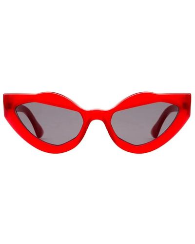 Kuboraum Cat-eye-sonnenbrille mit wellenmuster - Rot