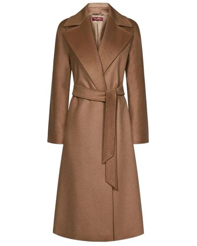 Max Mara Studio Coats > belted coats - Marron