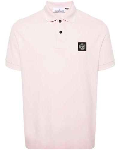 Stone Island Polo Shirts - Pink