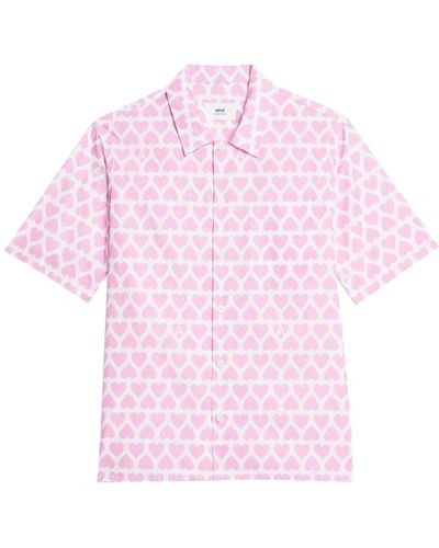 Ami Paris Short sleeve shirts - Rosa