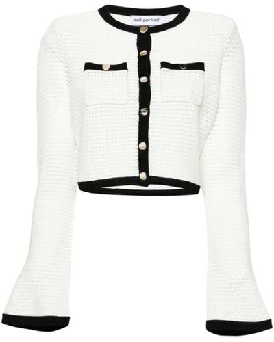 Self-Portrait Knitwear > cardigans - Blanc