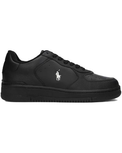 Ralph Lauren Masters sneakers nero/bianco pelle