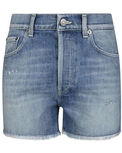 Dondup Shorts de mezclilla cortos para mujer - Azul