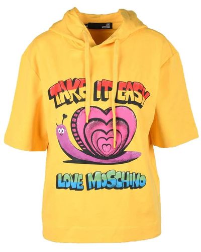 Love Moschino Hoodies - Yellow