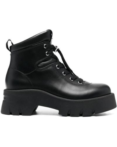 Kiton Lace-Up Boots - Black