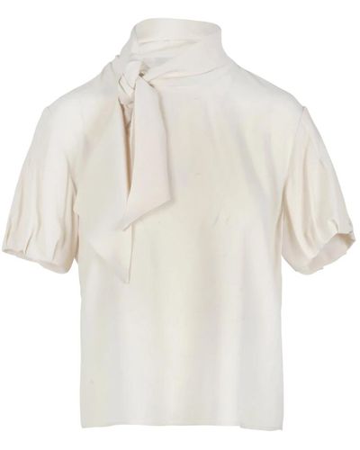 Mauro Grifoni Top fiocc camisa elegante - Blanco