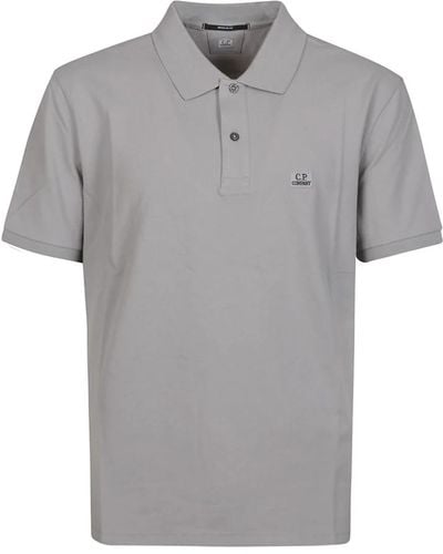 C.P. Company Graues stretch piquet polo shirt,modernes stretch polo shirt