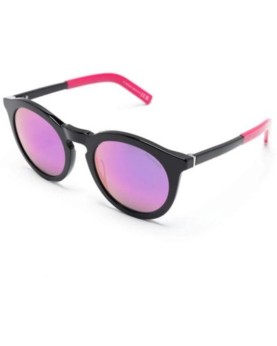 Moncler Schwarze sonnenbrille mit originalzubehör - Lila