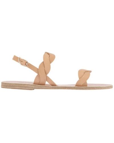 Ancient Greek Sandals Sandalias desmos de cuero - Marrón