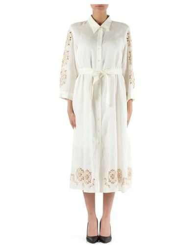 Elena Miro Dresses > day dresses > shirt dresses - Blanc