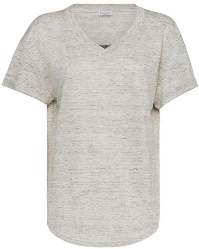 Brunello Cucinelli Camisetas y polos grises