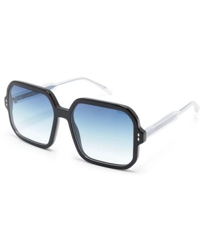 Isabel Marant Schwarze sonnenbrille mit original-etui - Blau