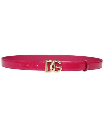 Dolce & Gabbana Cintura in pelle cyclamin aw23 da - Rosa
