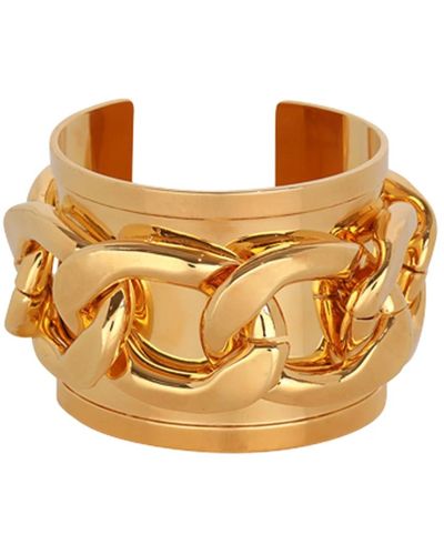 Balmain Brass chain cuff bracelet - Metallizzato