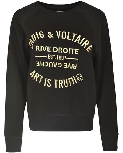 Zadig & Voltaire Felpa iconica in cotone con logo - Nero