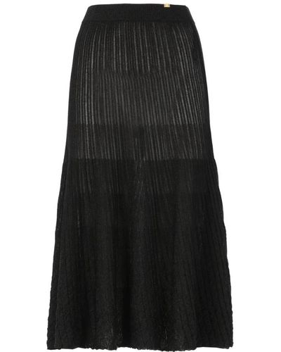 Elisabetta Franchi Midi Skirts - Black