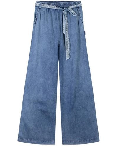 Summum Wide Trousers - Blue