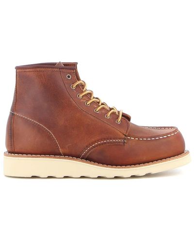 Red Wing Brauner leder knöchelstiefel mit traction tred sohle