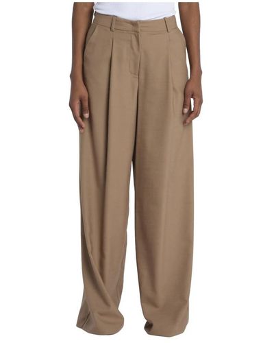 FEDERICA TOSI Wide Trousers - Natural