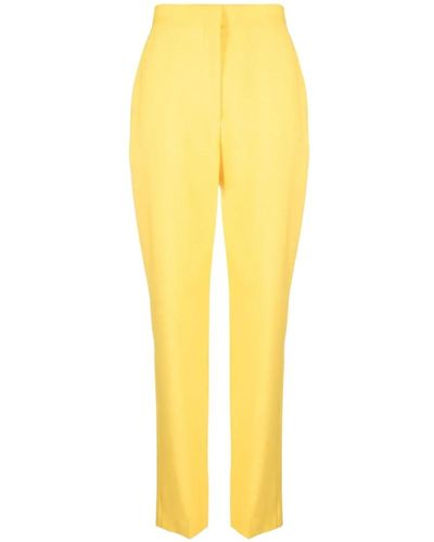 Alexander McQueen Pantaloni gialli tapered per donne - Giallo