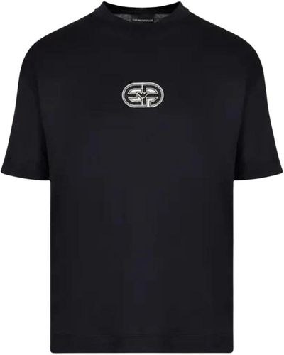 Emporio Armani T-shirt uomo con logo recreate - Nero