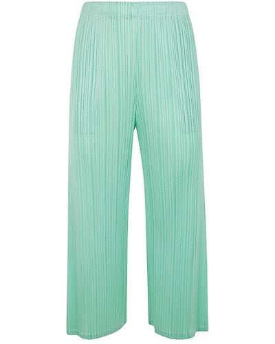 Issey Miyake Trousers > wide trousers - Vert