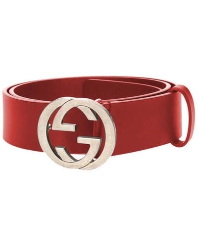 Gucci Leather Belt - Red