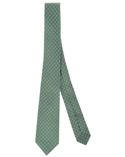 Kiton Origami form sieben falten krawatte - Grün