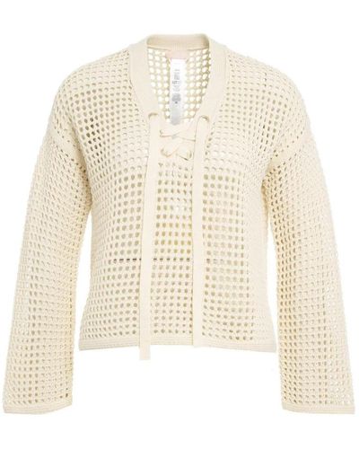 Liu Jo V-Neck Knitwear - White