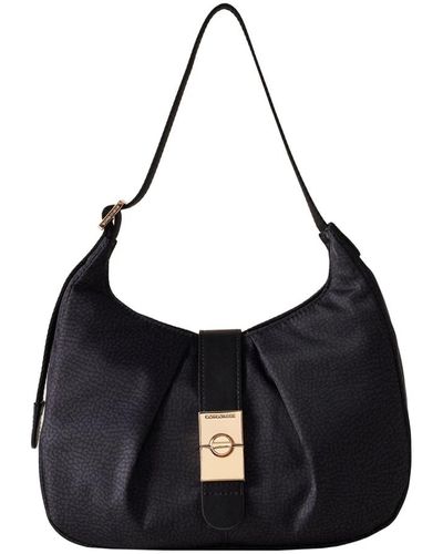 Borbonese Cortina small - op nylon & leather shoulder bag - Marrone