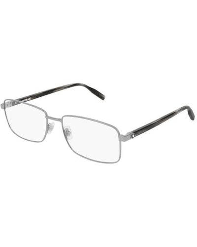 Montblanc Mb0016o - ruthenium grigio trasparente occhiali - Metallizzato