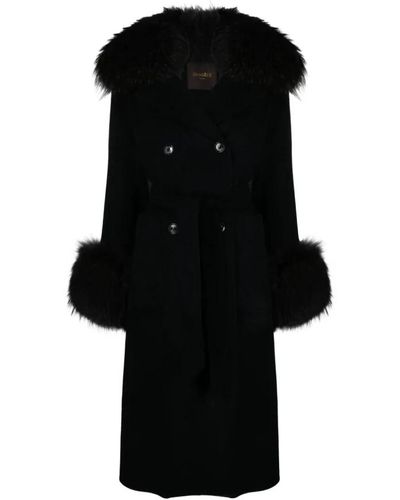 Moorer Coats > belted coats - Noir