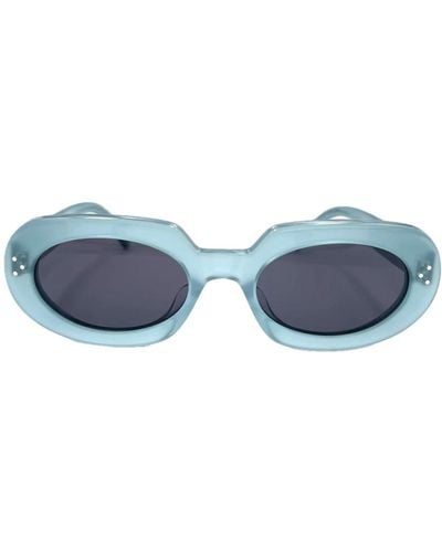 Celine Mutige 3 punkte oval sonnenbrille - Blau