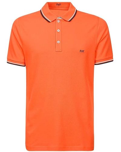 Fay Polo Shirts - Orange