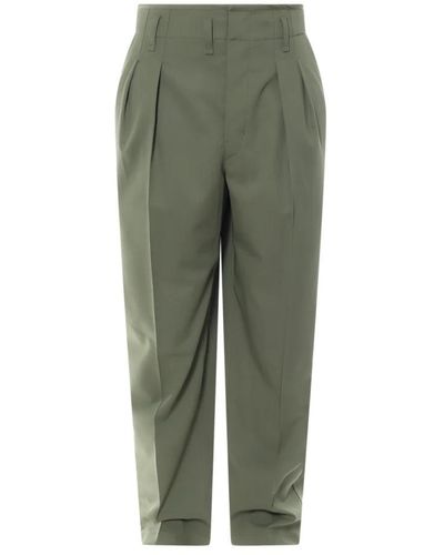 Lemaire Cropped Trousers - Green