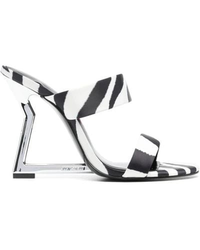 Just Cavalli Sandalias negras sabot - Blanco