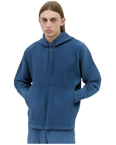 Issey Miyake Sweatshirts & hoodies > zip-throughs - Bleu
